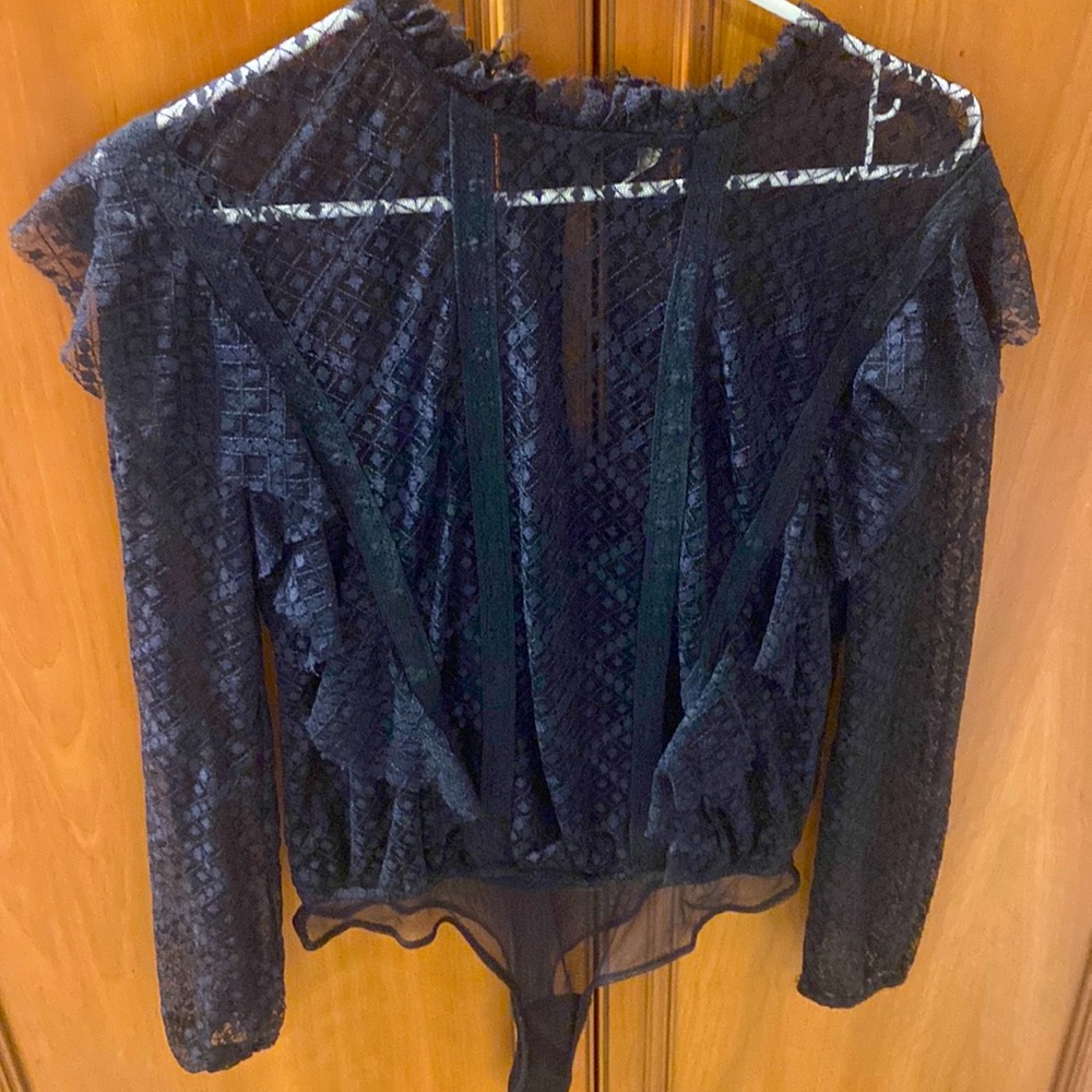 Black lace bodysuit- thong